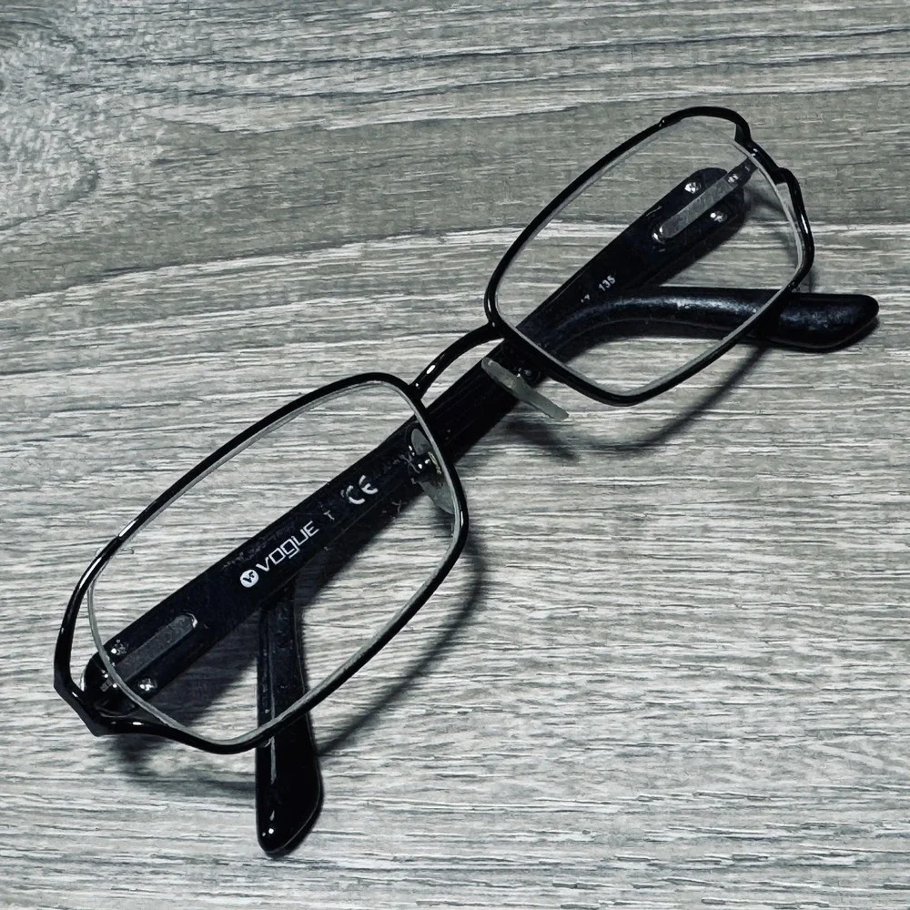 Vogue VO 3798-B‎ Eyeglass Frames Womens 53-17-135 Black Rectangle Frames Only